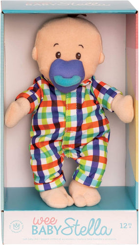 The Manhattan Toy Company - Wee Baby Stella Baby Doll with Flannel Pajamas