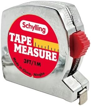 Schylling Mini Tape Measure Keychain with Carabiner - Working 3 Foot Pocket Tape Meaure