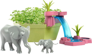 PlayMonster - Wild Scenes: Elephants’ Watering Hole Grow & Play Kit