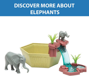 PlayMonster - Wild Scenes: Elephants’ Watering Hole Grow & Play Kit