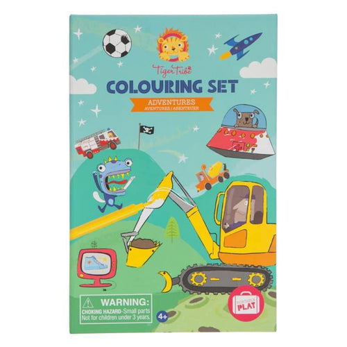 Schylling - Tiger Tribe: Adventure Coloring Set - Take Along Travel Art Kit