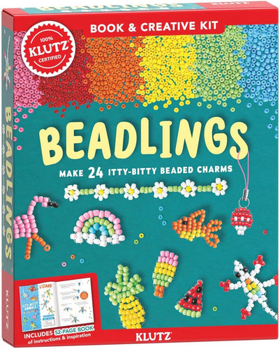 KLUTZ Beadlings: Make 24 Itty-Bitty Beaded Charms Craft Kit