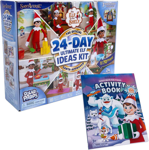 The Elf on The Shelf Set of 2: Polar Props 24-Day Ultimate Elf Ideas Kit & Santa's North Pole Friends Activity Book