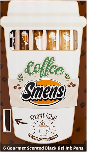 Scentco - Coffee Smens: Gourmet Coffee-Scented Gel Pens, Set of 6