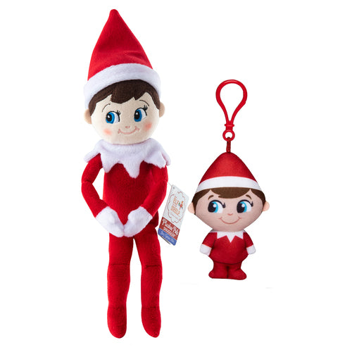 The Elf on the Shelf - Plushee Pal Snuggler and NEW Clip-On Plush: Boy, Light Tone