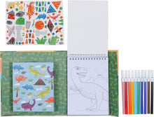 Load image into Gallery viewer, Schylling - Tiger Tribe: Dinosaurs Coloring Set - Take Along Travel Art Kit