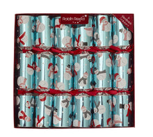 Load image into Gallery viewer, Robin Reed English Holiday Christmas Crackers - Racing Snowman Ice Shine, 6 Count