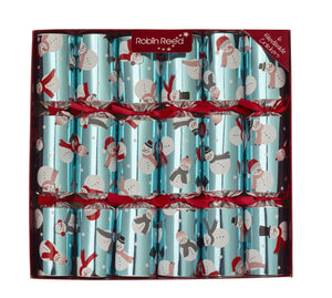 Robin Reed English Holiday Christmas Crackers - Racing Snowman Ice Shine, 6 Count