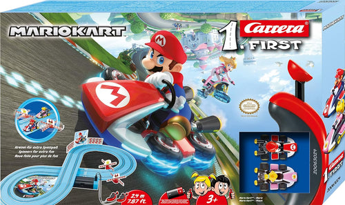 Carrera First Mario Kart - Slot Car Race Track with Spinners: Mario vs. Princess Peach