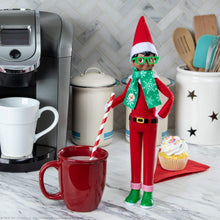 Load image into Gallery viewer, The Elf on The Shelf - Magi-Freeze Stand Up Complete Set: Cocoa to Go Barista, Polar Power Hero Set, Holiday Hipster, Retro Rad ’80s Gear, &amp; Glitzy Gala Dress