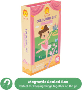 Schylling - Tiger Tribe: Ballet Coloring Set - Take Along Travel Art Kit
