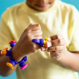 Fat Brain Toys - Plip Charms: Charm Bracelet & Ring, Purple