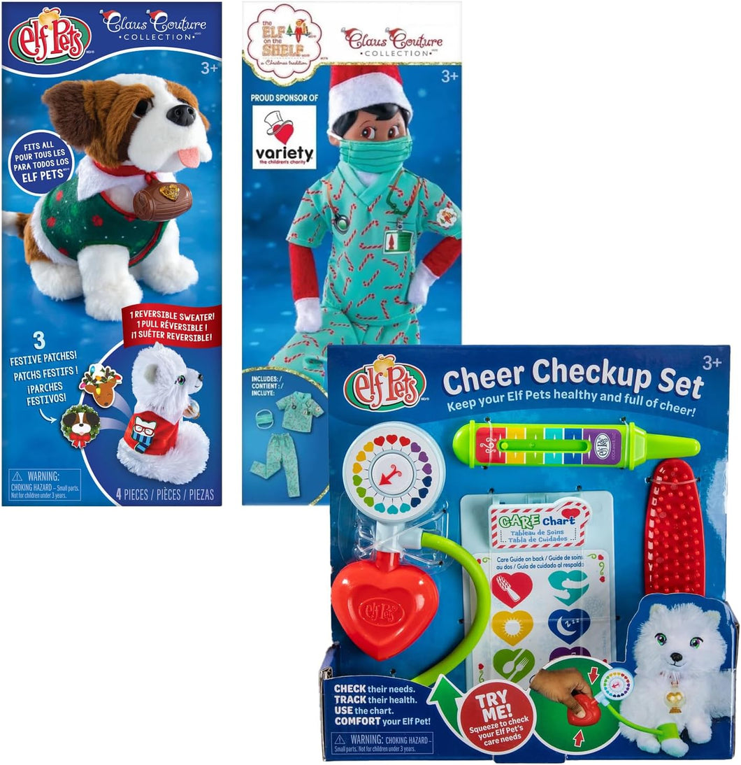 The Elf on The Shelf - Elf Pets Care: Elf Pets Sweater, Elf Care Hero, and Cheer Checkup Set