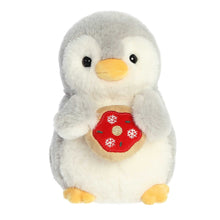 Load image into Gallery viewer, Aurora Pompom Holiday Penguin Plush - Holiday Donut, 8&quot;