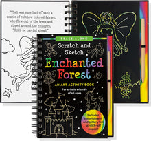 Load image into Gallery viewer, Enchanted Forest Scratch and Sketch (An Art Activity Book for Artistic Wizards of All Ages) Hardcover-spiral