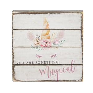 Unicorns - Perfect Pallet Petites 6" X 6" Wood Wall Art Sign (You are Magical)