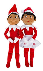 The Elf on The Shelf: Christmas Plushee Pals Pair: Boy and Girl, Dark-Tone
