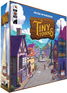 Tiny Towns Board Game and Tiny Towns: Fortune Expansion with Myriads Drawstring Bag
