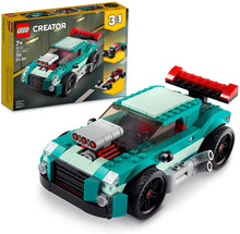 Load image into Gallery viewer, LEGO Creator 3in1 Street Racer Building Kit Featuring a Muscle Car, Hot Rod Car Toy and Race Car