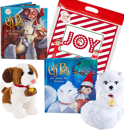 The Elf on the Shelf Elf Pets Traditions 2 Pack: A St Bernard, An Arctic Fox, and Exclusive Joy Bag