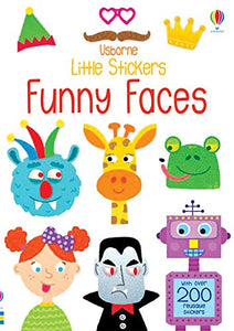 Usborne Little Stickers Funny Faces Paperback Book