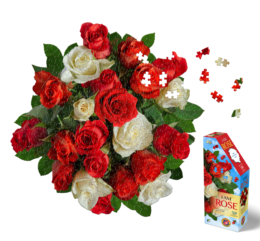 Madd Capp I AM ROSE Floral-Shaped Jigsaw Puzzle, 350 Pieces