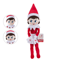 Load image into Gallery viewer, Elf on The Shelf Plushee Pals Snuggler 12&quot; Girl, Light Tone, Blue Eyes