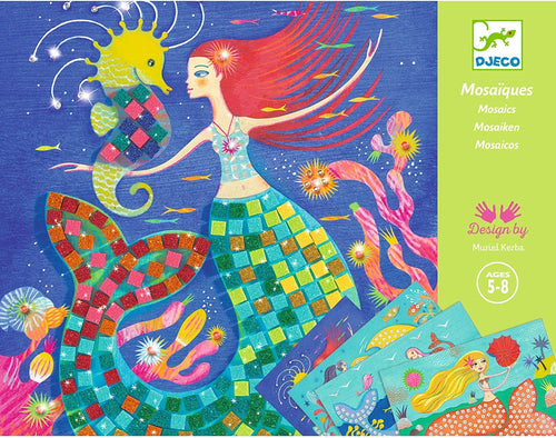 DJECO The Mermaid’s Song Sticker and Jewel Mosaic Craft Kit