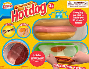 Thin Air Brands Stretcheez Snack Pack Hot Dog - Play Food - Stretchy Pretend Food & Toppings