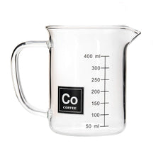 Load image into Gallery viewer, Drink Periodically Set of 2 Beaker Coffee Mugs Clear Glass 13.5oz