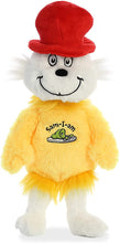 Load image into Gallery viewer, Aurora Dr. Seuss Plush Set of 4: 12&quot; Sam I Am, 12&quot; Yertle the Turtle, 12&quot; Sneetch, 12&quot; Fox in Socks with Myriads Drawstring Bag