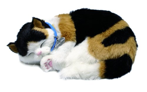 Perfect Petzzz Calico Realistic, Lifelike Stuffed Interactive Pet Toy, Companion Pet Cat with 100% Handcrafted Synthetic Fur
