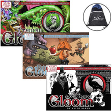 Load image into Gallery viewer, Atlas Games Gloom Set of 3: Gloom Second Edition, Fairytale Gloom, and Cthulhu Gloom