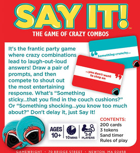 Gamewright - Say It! The Game of Crazy Combos