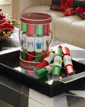 Load image into Gallery viewer, Robin Reed &quot;Twelve Days of Christmas&quot; Red &amp; Green Christmas Crackers, Set of 12 (10&quot;)