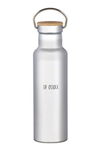 Santa Barbara Design Studio Sip O'Clock Stainless-Steel Insulated Bottle with Wood Top, 20.3-Oz.