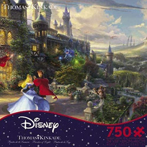Ceaco Thomas Kinkade The Disney Collection Sleeping Beauty Enchanting Jigsaw Puzzle, 750 Pieces
