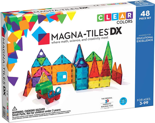 Magna-Tiles Deluxe Set, The Original Magnetic Building Tiles For Creative Open-Ended Play, Educational Toys For Children Ages 3 Years + (48 Pieces)