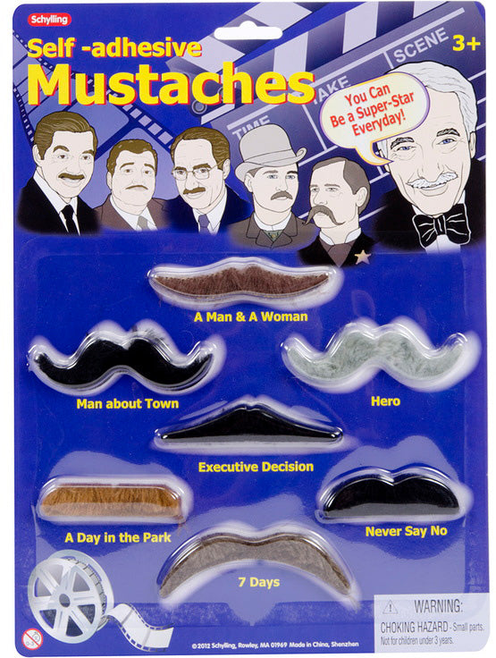 Schylling Mustaches Self-Adhesive