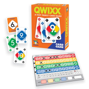 Gamewright Qwixx Card Game with 600 Replacement Score Pads and Drawstiring Giftbag