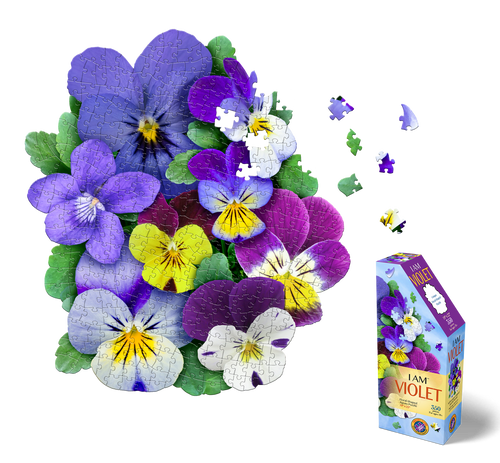 Madd Capp I AM VIOLET Floral-Shaped Jigsaw Puzzle, 350 Pieces