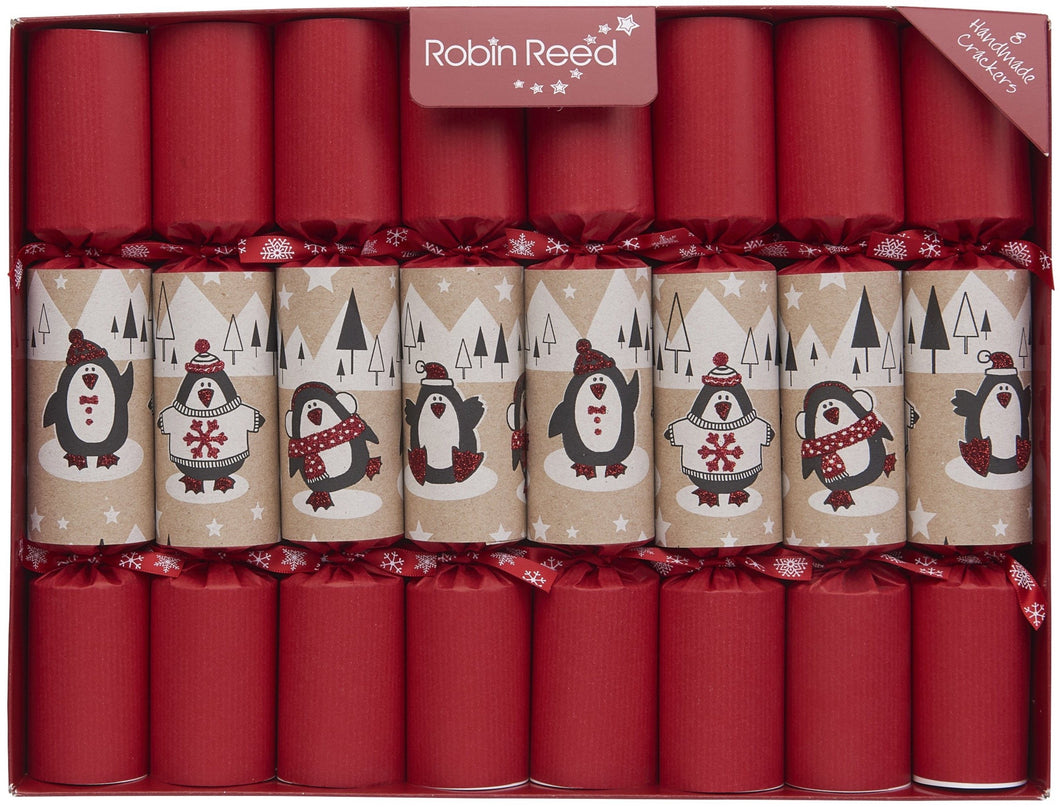 Robin Reed Penguin Playtime Christmas Crackers, Set of 8 (10