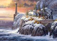 Load image into Gallery viewer, Cobblehill 1000 pc Winter Lighthouse Puzzle