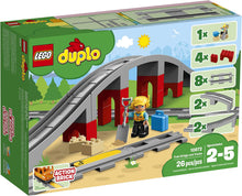 Load image into Gallery viewer, LEGO DUPLO Train Bridge and Tracks Building Set