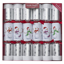 Load image into Gallery viewer, Robin Reed English Holiday Christmas Crackers, Pack of 6 x 13&quot; - Racing Snowman