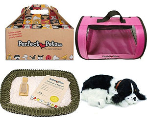 Perfect Petzzz Breathing Plush Cocker Spaniel with Pink Tote For the Pet