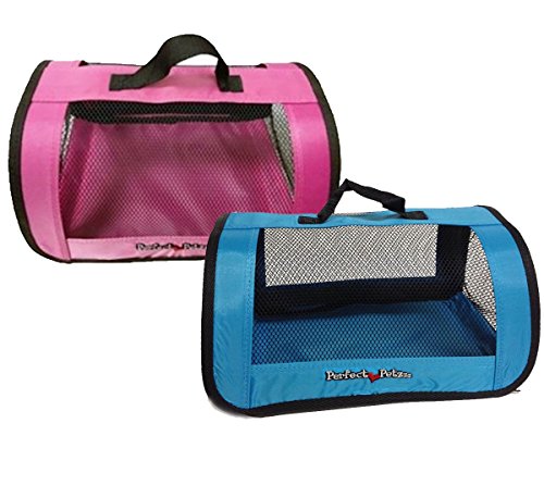 Perfect Petzzz Bundle of 2: Blue and Pink Tote For Plush Breathing Pets