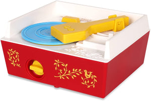 Schylling Fisher Price Classic Toys - Retro Music Box Record Player Blue, Yellow, White