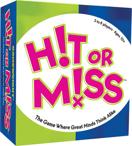 Gamewright Party Game Set of 4: Think 'N Sync, In a Pickle, Say It!, Hit or Miss with Myriads Drawstring Bag
