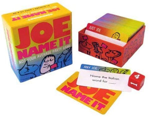Gamewright Party Game Set of 4: Hello My Name is, Splurt, Hit List, and Joe Name It with Myriads Bag